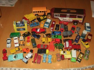 Lot of Vintage Cars Matchbox Bus Dump Truck U Haul