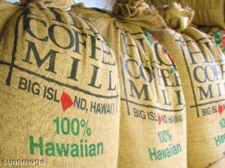 Burlap Bag Hawaii Hilo Mill Coffee Bean Sack 100 lb New