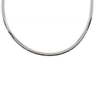 UltraFine Silver 20 6mm Faceted Omega Necklace —