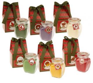 Set of 6 8.75 oz. Soy Holiday Candles with Gift Boxes by Valerie