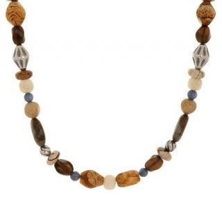 Carolyn Pollack Sterling Durango Gemstone Bead Necklace —