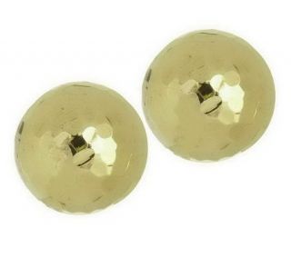 As Is Colors of Gold 12mm Di amond Ball Stud Earrings, 14K —