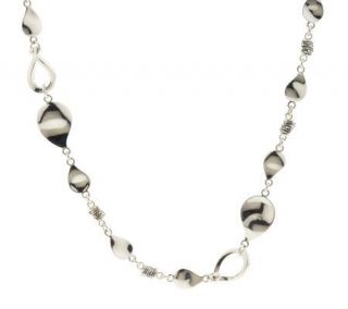 Michael Dawkins Sterling Petal and Rondel 18 Toggle Necklace