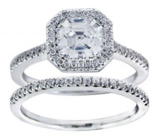 Epiphany Diamonique 2.25 cttw Two piece BridalRing Set —