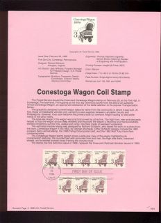 2252 3c Conestoga Wagon USPS 8809 Souvenir Page