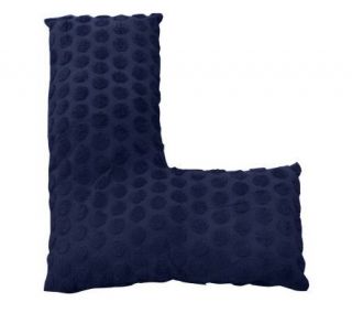 Cuddly L Shaped Chenille Pillow with Hobnail Design —