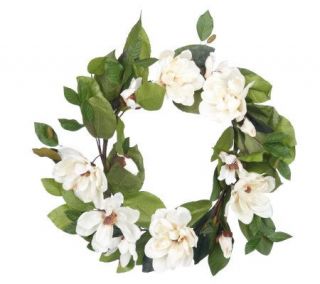 20 Magnolia Wreath with Grapevine Base —