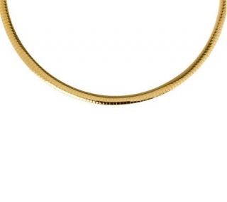 Veronese 18K Clad 20 Polished Omega Necklace —