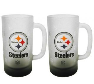 NFL Pittsburgh Steelers Beer Mugs   2 Pack —