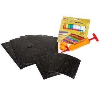 27 Piece Magic Pens Coloring Kit w/ Air BrushBlasta & Stencils