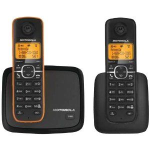 New Motorola DECT 6 0 Cordless Phone 2 Handsets Caller ID L602M Black