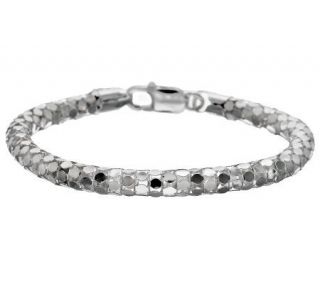 VicenzaSilver Sterling 6 3/4 Bold Coreana Bracelet —