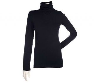 Esprit Long Sleeve Turtleneck with Shirring Detail —