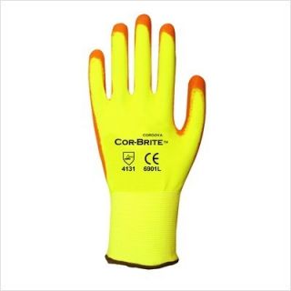 Cordova Polyurethane Coated Hi Vis Work Gloves Large Pack of 2 HD6901L