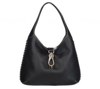 As Is Dooney & Bourke Leathe r Whip Stitch Hobo Bag —