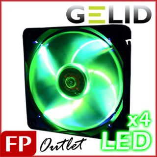 Gelid Wing 12 PL 120mm 120 PWM LED UV Green PC Case Fan