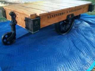  Original Antique Lineberry Factory Cart