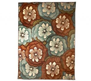 Indoor/Outdoor 63 x 90 All Weather Olefin Blossoms Rug —