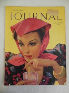 Vintage Ladies Home Journal August 1937 Corinne Malvern