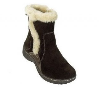 AsIsBare Trap s Suede Water R esistant Faux F ur Boots —