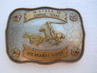  Sport Roping Cowboy Trophy Western Belt Buckle Conroe Texas