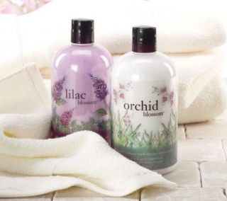 philosophy lilac blossom & orchid blossom shower gel duo 24 oz.