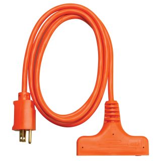 Coleman Cable 04004 6 14 3 Orange 3 Way Tri Source Multi Outlet