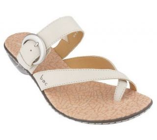 by Born Leather Toe Loop Sandals w/ Adj. Buckle —
