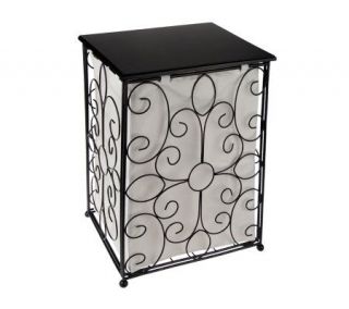 25 Scrollwork Hamper w/Removable Canvas Liner by Valerie —
