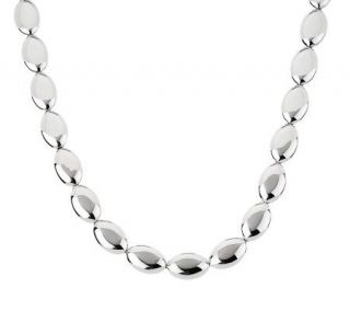 Steel by Design High Polished Oval Bead Necklace —