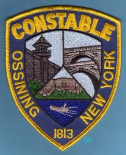 ossining new york constable police patch unused 5 top to bottom in