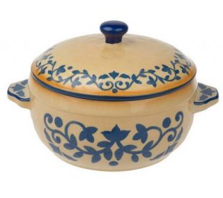 LidiaBastianich Hand Painted Stoneware 3.5 qt. Covered Casserole