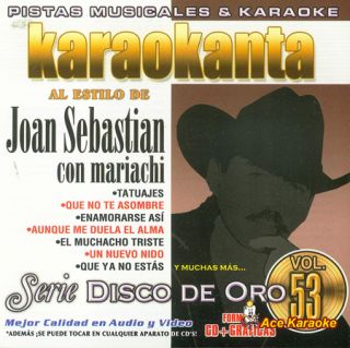 Karaokanta Kar 1753 Joan Sebastian Con Mariachi Spanish CDG