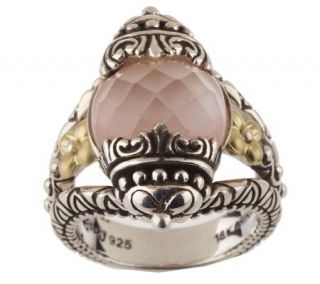 Barbara Bixby Sterling/18K Pink Mother of Pearl Doublet Ring