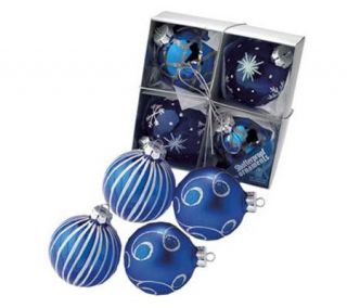 Bethlehem Lights Set of 8 Blue Ornaments —