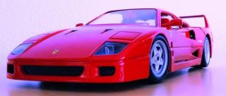  F40 Burago 1 18 Scale Red Diecast Collectible Sports Car Model