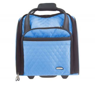 Travelon Microfiber Rolling Under Seat Carry on Bag —