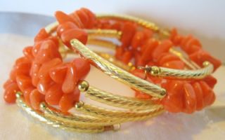  Singh Designer Coral Resin Stone Fashion Multi Wrap Bracelet