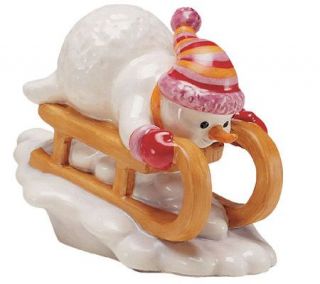 Goebel Holiday Sleigh Ride Snowman Figurine —