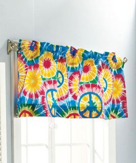 Peace Sign Bath Collection Shower Curtain Window Valance Rug and or