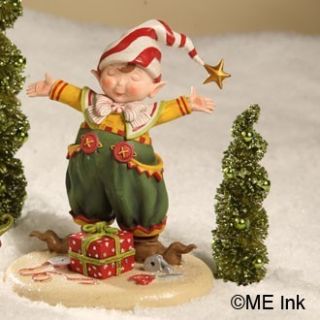 NEW Mary Engelbreit Christmas Its a Wrap Elf Figure Bethany Lowe