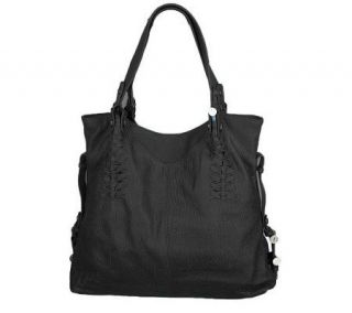 Makowsky Croco Embossed Glove Leather North/South Tote —