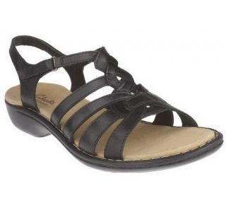 As Is Clarks Bendables Leather Fisherman Sandals —