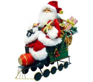 Santa on Faux Train Engine by Santas Workshop   H362938