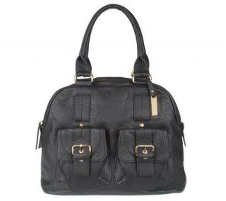 DASH by Kardashian Double Strap Pebble Leather Handbag —