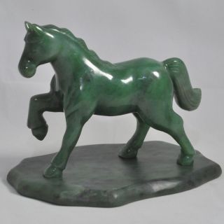 Carved Canadian Nephrite Jade Horse Amazing Color Huge Size More Than