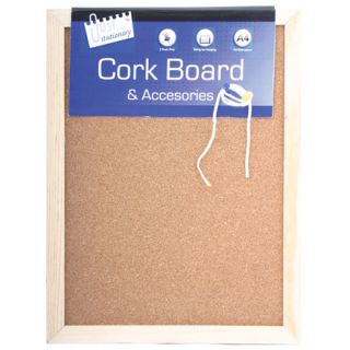 Cork Notice Board Pin Memo Wooden Framed Office Small