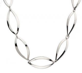 Steel by Design 40 Marquise Link Necklace, Stainless Steel —