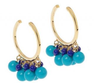 Kenneth Jay Lanes Fashion Guru Hoop Earrings —