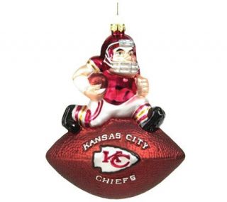 NFL Kansas City Chiefs Team Mascot Football Ornament —